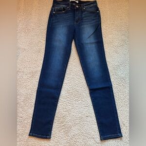 KanCan Jeans Womens 7/27 Dark Wash Blue Skinny Stretch Denim Mid Rise KC7085D